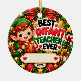 Melhor Professor de Bebês de Sempre Enfeite de Nat