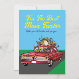 Melhor Professora De Música, Cartão De Saudação Si