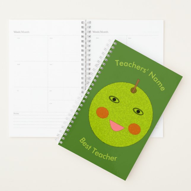 Melhor Professora Feliz Planejador Personalizado d (Exibição)