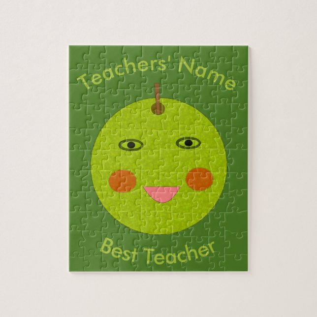Melhor Professora Feliz Quebra-cabeça de Apple Per (Vertical)