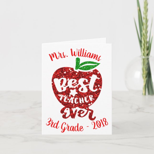 Melhor Professora Já Personalizou Cartões De Nota  (Frente)