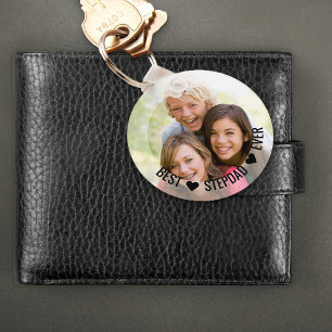 Melhor Stepdad Nunca Feliz Chaveiro de Fotografia