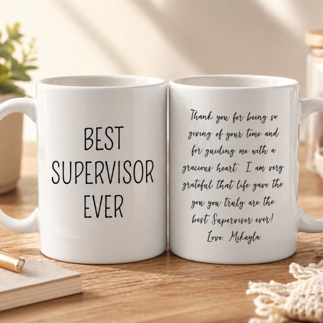 Melhor Supervisor de Todos os Tempos Caneca de Agr (Criador carregado)