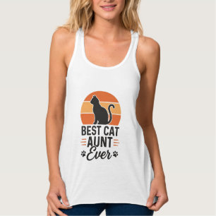 Melhor Tia de Gato de Sempre Camisa de Gato Vintag