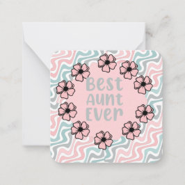 Melhor Tia de Todos os Tempos Cartão de Nota