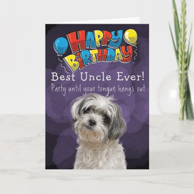 Melhor Tio de Cartão de Aniversário Personalizado  (Frente)