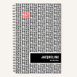 Melhor vida personalizada do vermelho branco preto