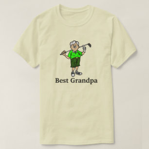 Melhor Vovô Cinza Herdeira Golfer T-Shirt