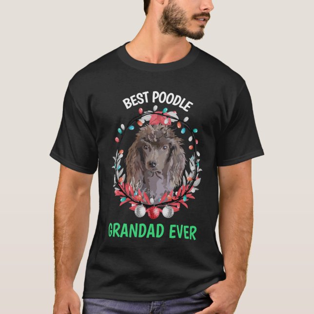 Melhor vovô de poodle em T-Shirt (Frente)