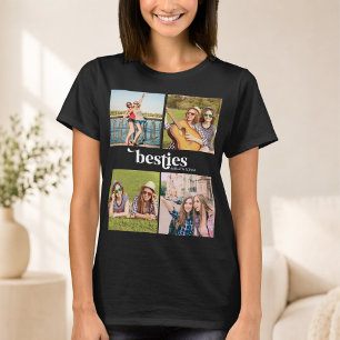 Melhores Amigas Colagem de Fotos 4 para Camiseta