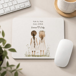 Melhores Amigas Desde Mouse Pad com Nome Personali