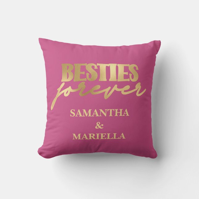 Melhores amigas Pink Besties   Almofada de Arremes (Frente)