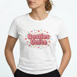 Melhores Amigas Unidas Camiseta Combinando de Amiz