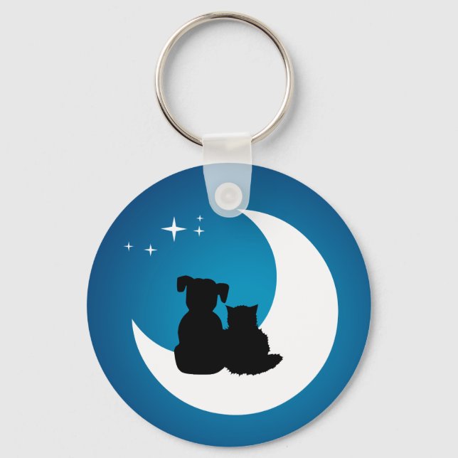 Melhores Amigos - chaveiro de Gato E Cachorro (Frente)