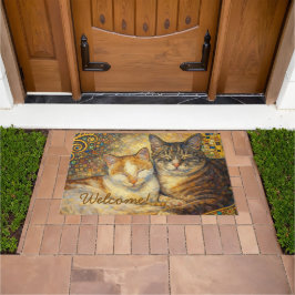 Melhores Amigos Gatos Tapete de Porta inspirado em