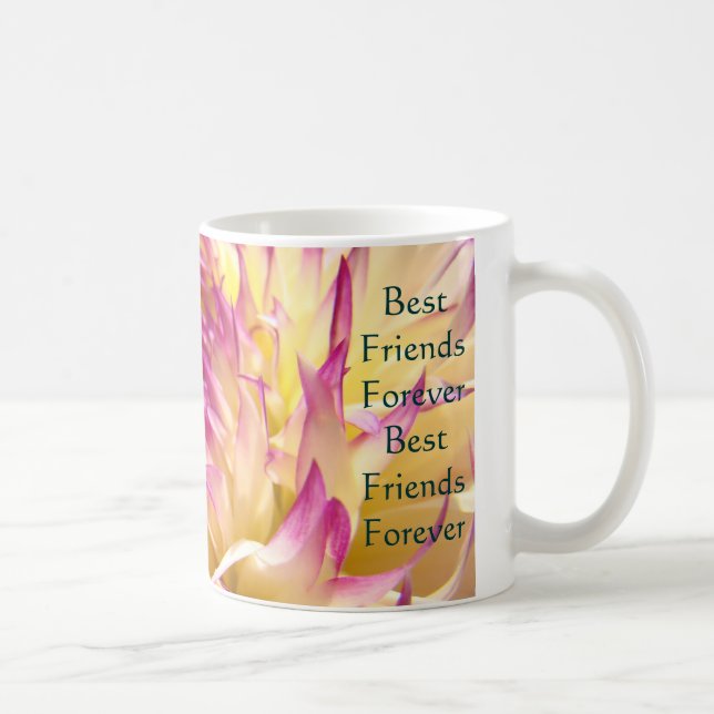Melhores Amigos Para Sempre Canecas de Café Flores (Direita)