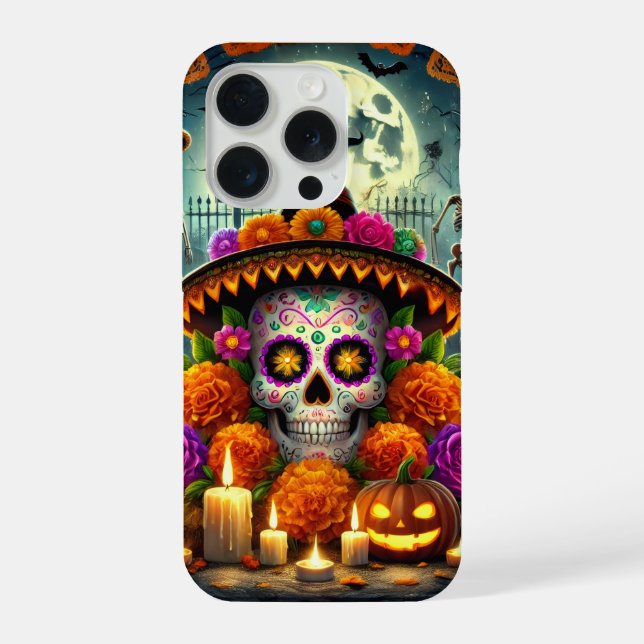 Melhores Capas para iPhone 15 Pro festa de hallowe (Verso)