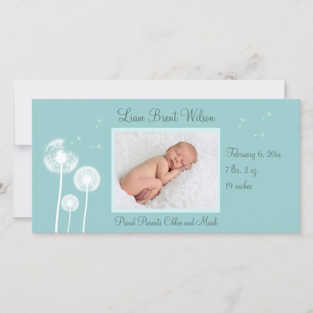 Melhores Desejos!! Anúncio de nascimento 2 (turque (Frente)