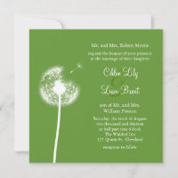 Melhores Desejos! Convite para Casamento (verde)