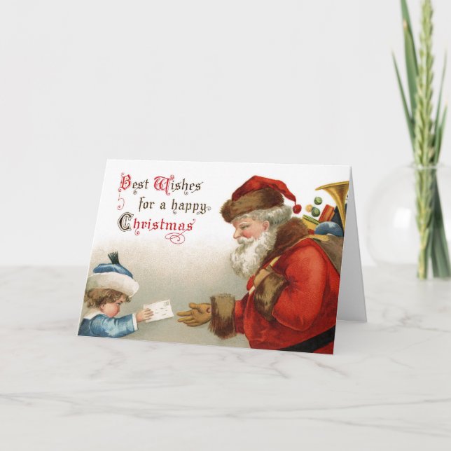 Melhores desejos para um Cartão de Natal Feliz (Frente)