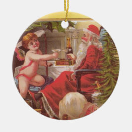 Melhores Enfeites de natal - 2 Santas Vintage Side