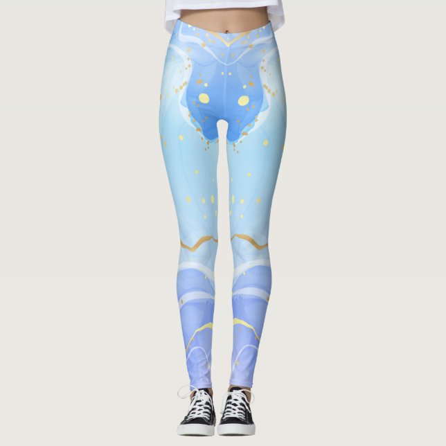 Melhores Leggings de Aquarela para Moda Negra (Frente)