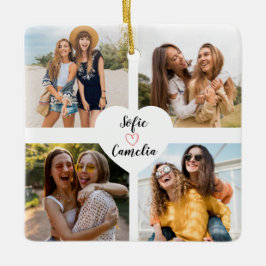 Melhores Ornamentos de Colagem de Fotos do Amigo