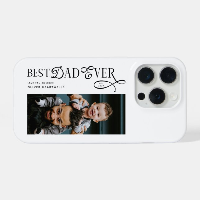 Melhores Presentes do Dia dos Pais com Foto Modern (Verso Horizontal)