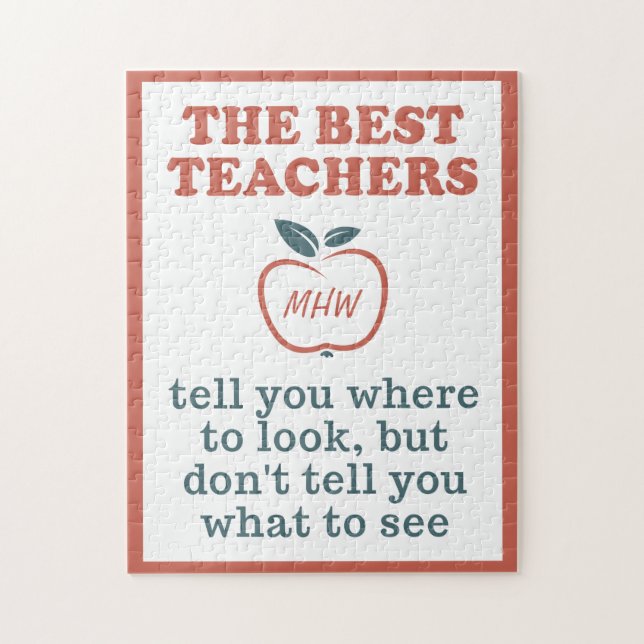 MELHORES PROFESSORES quebra-cabeça de monograma pe (Vertical)