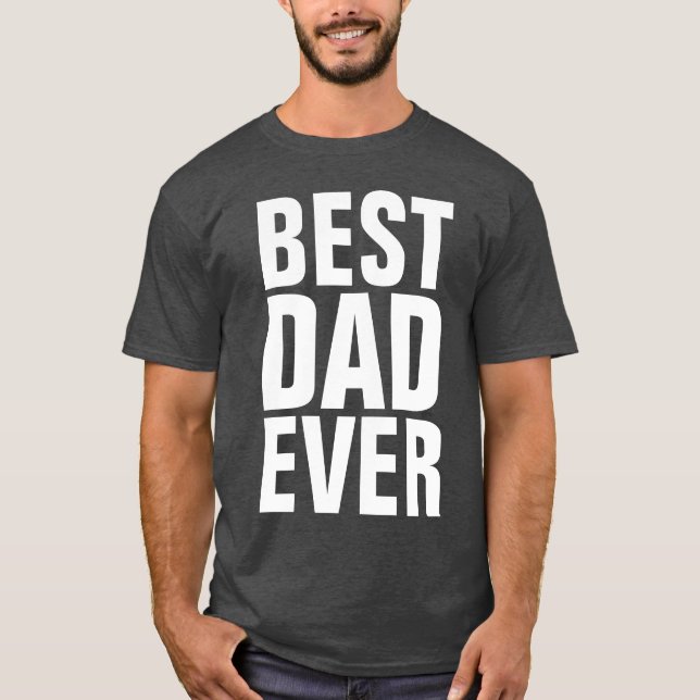 MELHORES t-shirts PAI, Camisetas Negras (Frente)