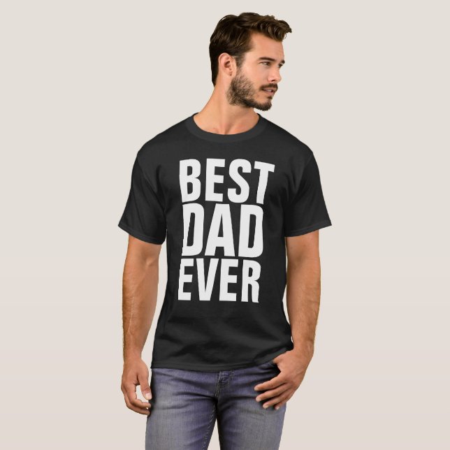 MELHORES T-shirts PAI de preto (Frente Completa)