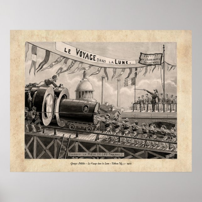 Méliès Le Voyage dans la Lune Tableau 5 Poster (Frente)