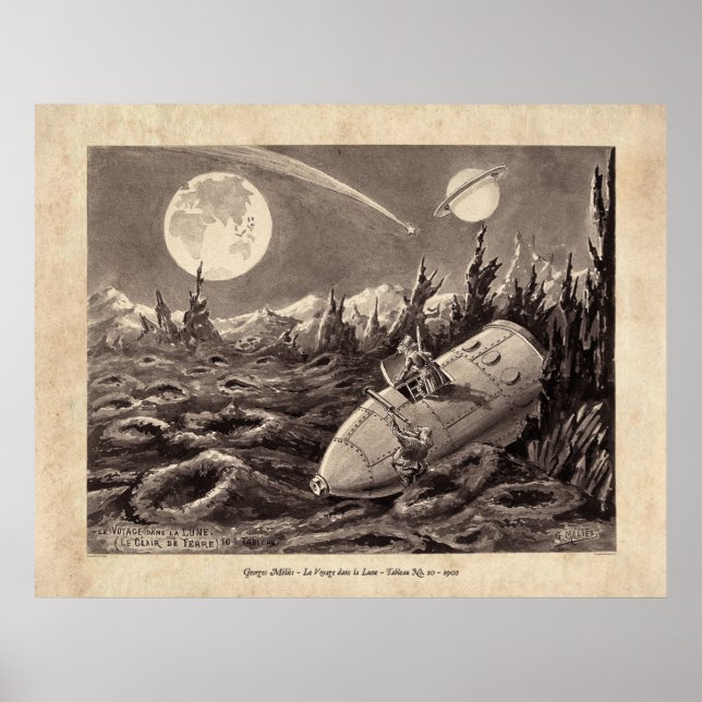 Méliès Voyage dans la Lune Tableau 10 Poster (Frente)