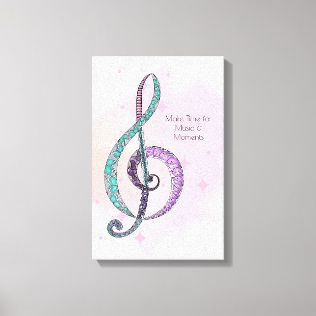 Melodia em canvas de clivagem de linha e cor (Frente)