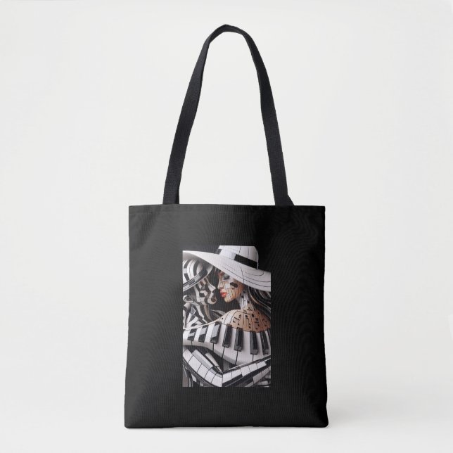 "Melódico Embrace: Music & Love Tote Bag" (Frente)