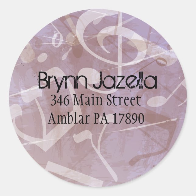 MELODY do adesivo do endereço de retorno TORAH (Frente)