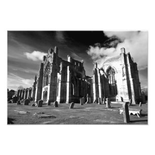 Melrose Abbey, impressão de Foto na Escócia