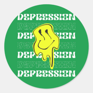 MELT_ Depression Adesivo verde