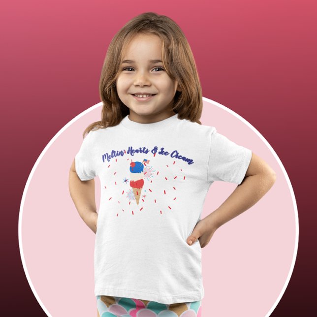 Meltin’ Hearts & Sorvete 4th of Julho T-Shirt (Criador carregado)