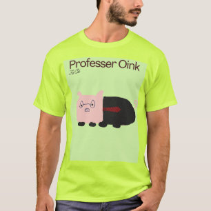 mém gordo gato professor de camisa de porco.