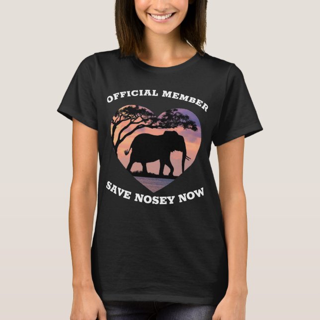 MEMBRO OFICIAL Salvar Nosey agora camisa (Frente)