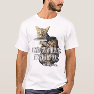 meme engraçado de t-shirt de gato