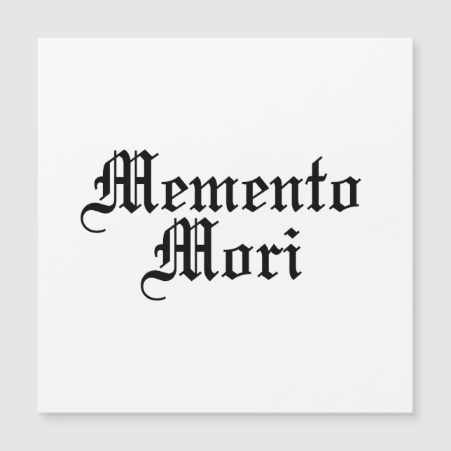 Memento Mori - Frase Latina (Frente)