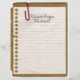 Memo de... Papel de Carta Personalizado