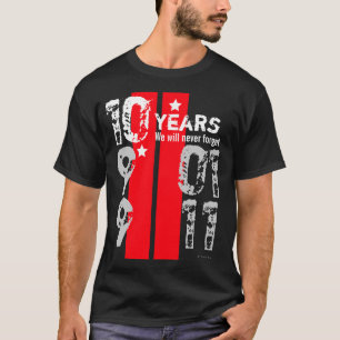Memória De 11 De Setembro Em Camisa Preta De 10 An