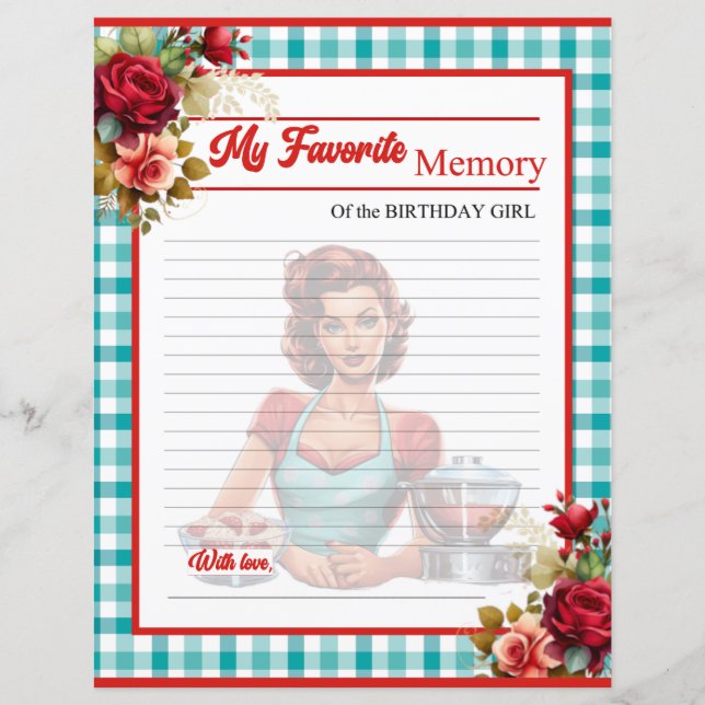 Memória favorita da Festa de aniversário azul clás (Frente)