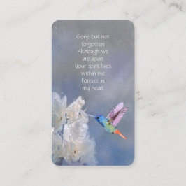 Memória Memorial Cartão Hummingbird Flores Brancas