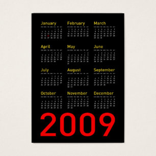 Memória Obama - Calendário de bolso de 2009
