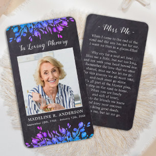 Memória Rustic Loving Funeral Memorial Prayer Card