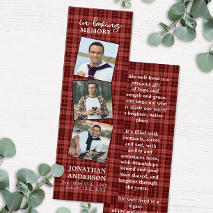 Memorial 3 Fotografia Funeral Prayer Bookmark Xadr